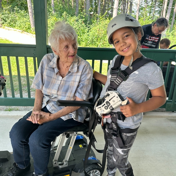 Grandma and Granddaughter smiling together